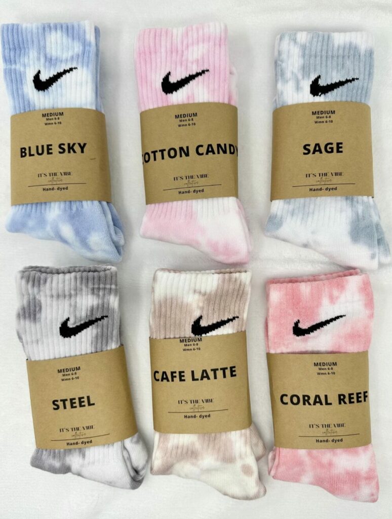 Tie dye Nike socks